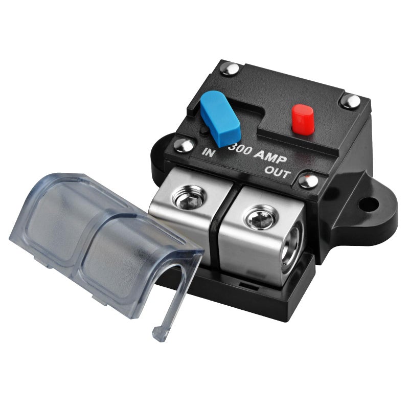 BAITHNA Fuse Holders Inverter Circuit Breaker Car Audio Solar Energy Inline Circuit Breaker Fuse Inverter with Waterproof Cover for Motor Auto Car Marine Boat (300A) - Image 4